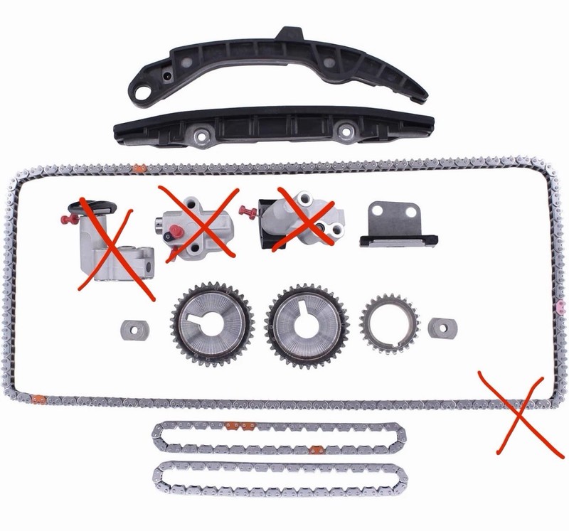 Engine Timing Chain kit for Infiniti Nissan 370 NOT COMPLETE Parts