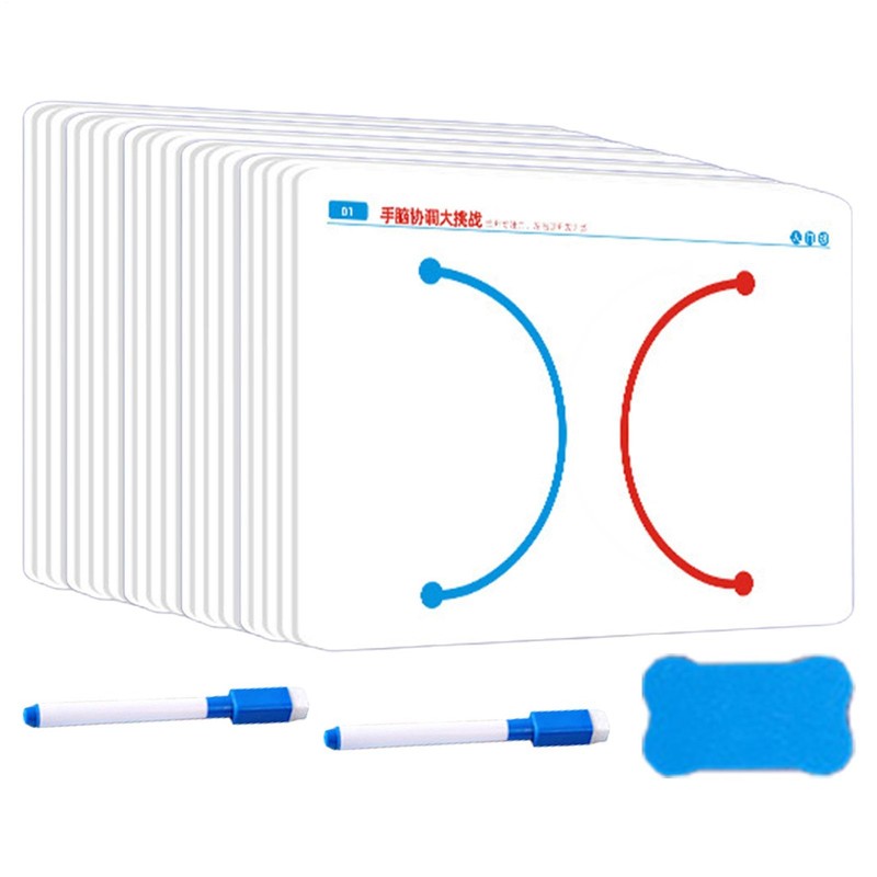 Brain Training Card Set Left and Right Brain Development Training Card Erasable