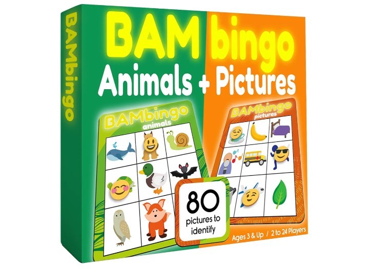 THE BAMBINO TREE Animal and Picture Bingo Game for Kids Flash Cards Matching B1