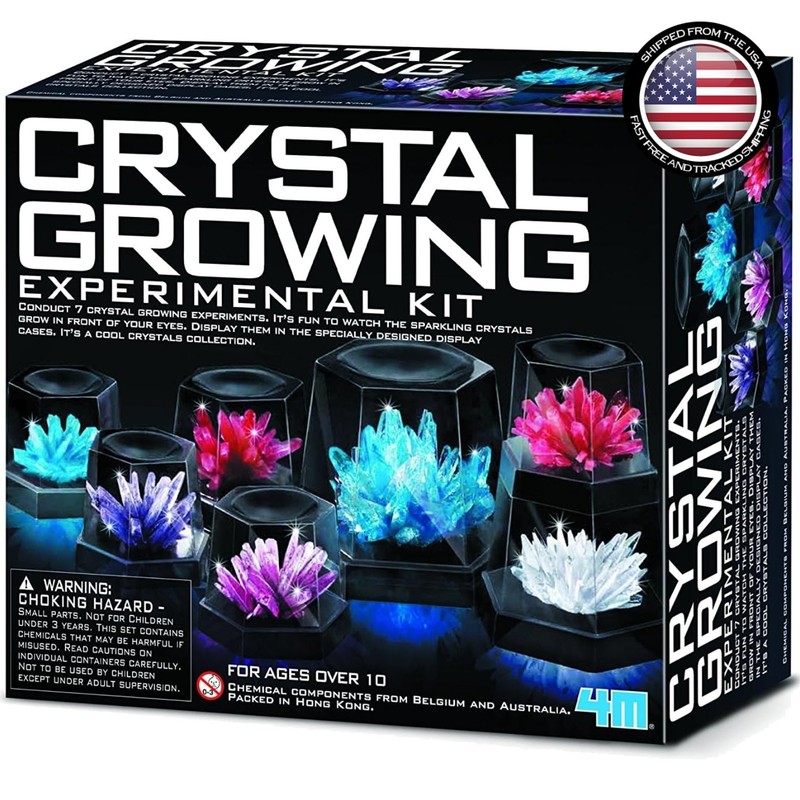 Interactive 7 Crystal Growth Kit with Display Domes – Engaging STEM Fun for Kids