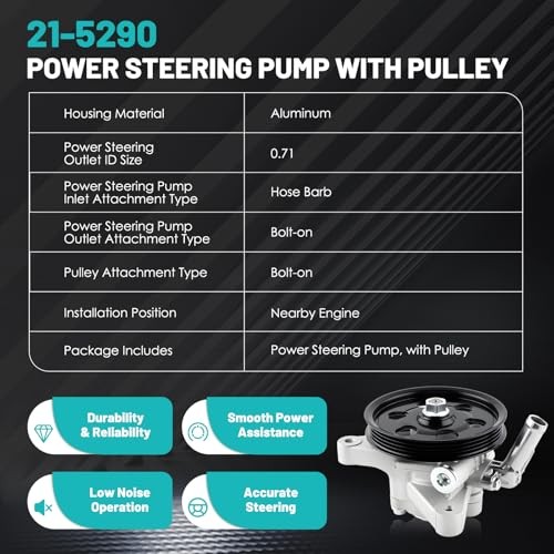 21-5290 Power Steering Pump Fit for Acura TL 1999-2003, for Acura CL/MDX/for gallery