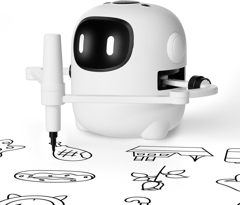 Drawing Robot for Kids with 150 Cards, Voice Interactive Educational Drawing Mac