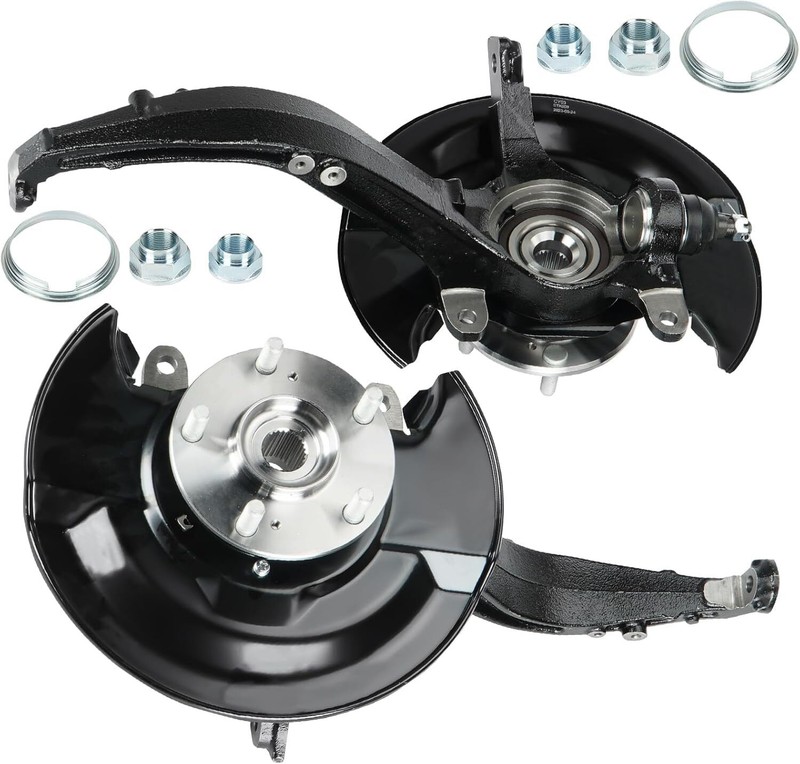 2 Pack Wheel Hub Bearing Steering Knuckle Assembly Front Driver + Passenger Side