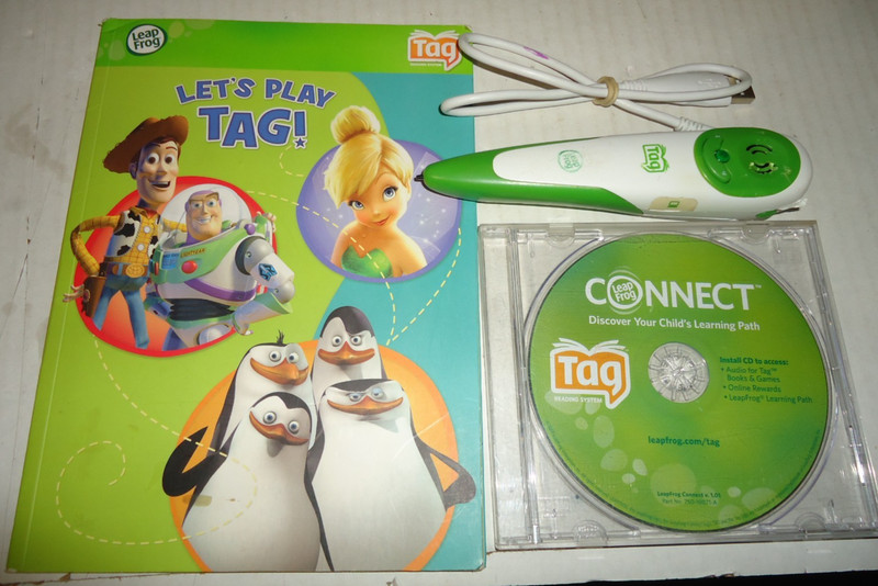 LeapFrog TAG Reading System Reader Stylus Pen 30704 W/Cable + Connect cd-WORKS