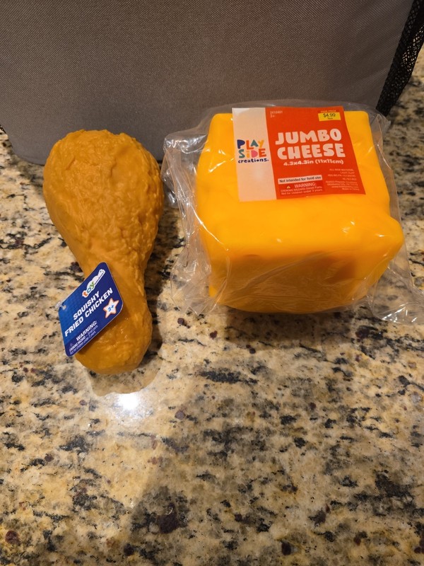 Toymendous Chicken Drumstick Squishy And Jumbo Squishy Cheese