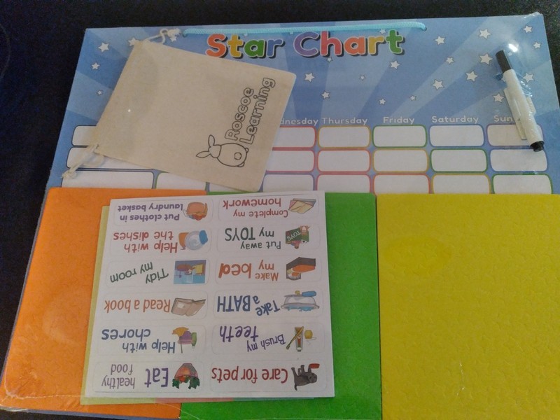 ROSCOE VENTURES “RESPONSIBILITY STAR CHART” FOR 1-3 CHILDREN, AGES 4+