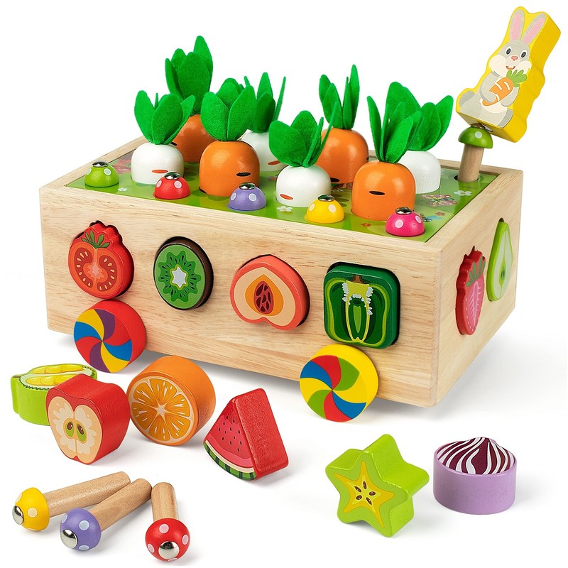 Coogam Montessori Fine Motor Toys for Baby Toddler, Medium, Multi-color