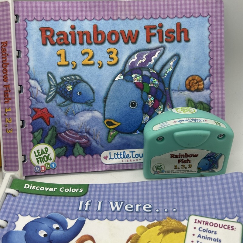 Leap Frog Baby 4 Pack Dora, Rainbow Fish, Disney Pooh, & If I Were Books & Cartr gallery