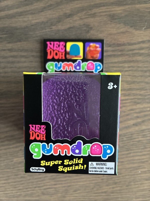 Nee Doh Gumdrop Purple Super Solid Squish Fidget Toy Brand New NeeDoh