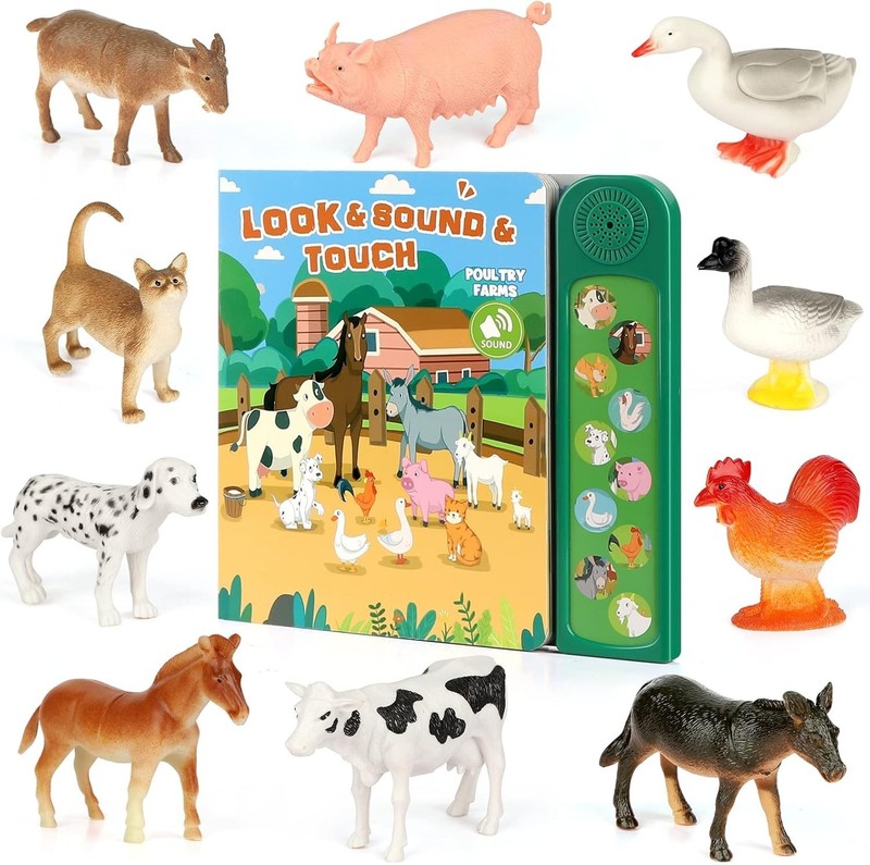 Educational Farm Animal Figures and Sound Book - Perfect Gift for Young Learners gallery