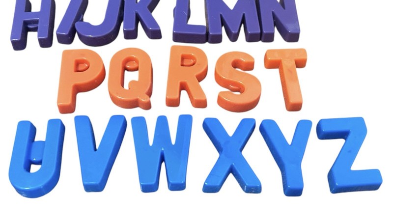 25 Mixed Colors Plastic Magnetic Fridge Alphabet Letters -Missing The O 1.25” gallery