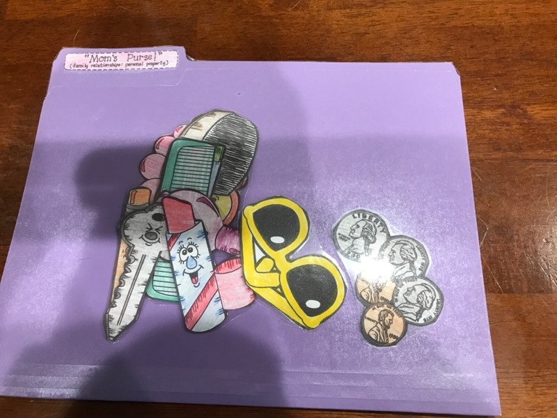 Moms Purse! Family relationship Social Studies grades k-2 file folder game