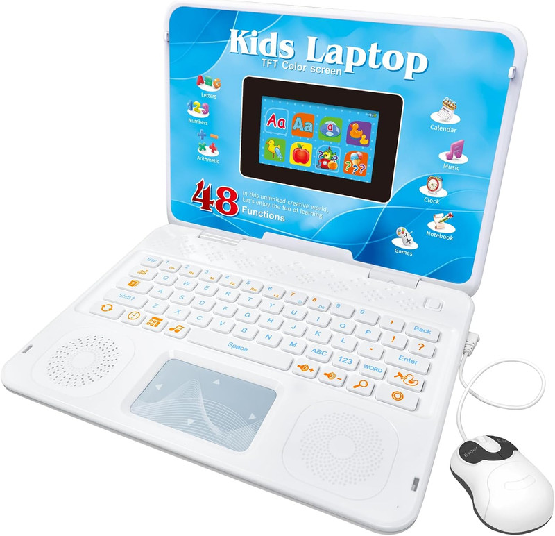 Educational Kids Laptop with Color Screen and 48 Learning Modes, Ages 5+