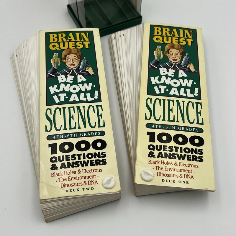 Lot of 8 Brain Quest Card Decks 2012 & 1990s - Ages 5 & Up Kinder - 6th grade gallery
