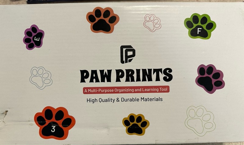 54 Pcs Paw Carpet Marker Spots 5” Paw for Classroom Floor, Teacher Supplies