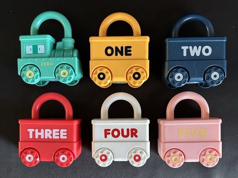 Joyreal Unlock Train Team, Lock & Key Montessori Toys, Set of 6 gallery