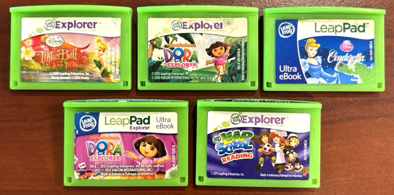 5 Leap Frog LeapPad Explorer Learning Game lot LeapPad 1 2 3 XDI Ultra Platinum