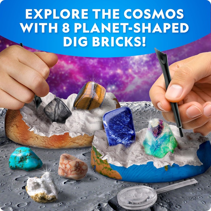 National Geographic Ultimate Space Gemstone Dig Kit – 8 Planet-Shaped Bricks ... gallery