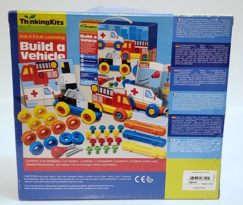 STEM Educational Toy Learning Build A Vehicle Set 4M Thinking Kits New Sealed gallery
