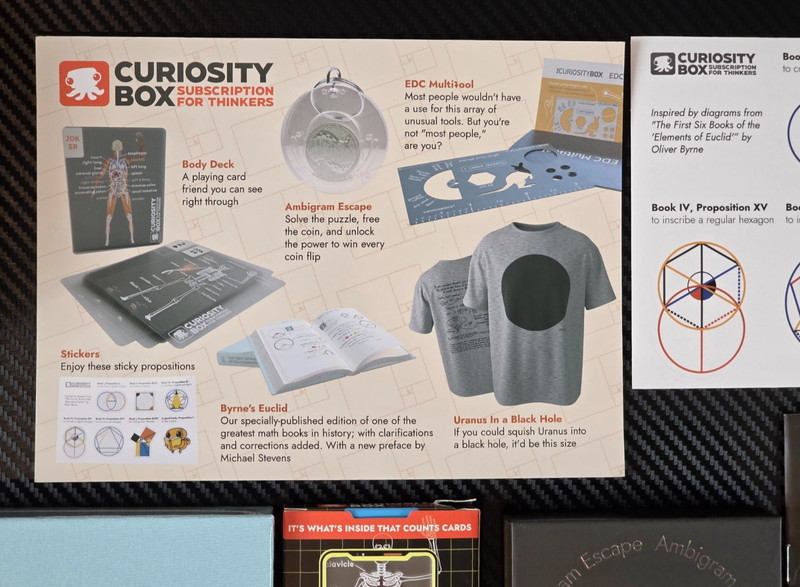 Curiosity Box Life of Mind Limited Edition with Body Deck, EDC Multi-Tool, 2XL T gallery