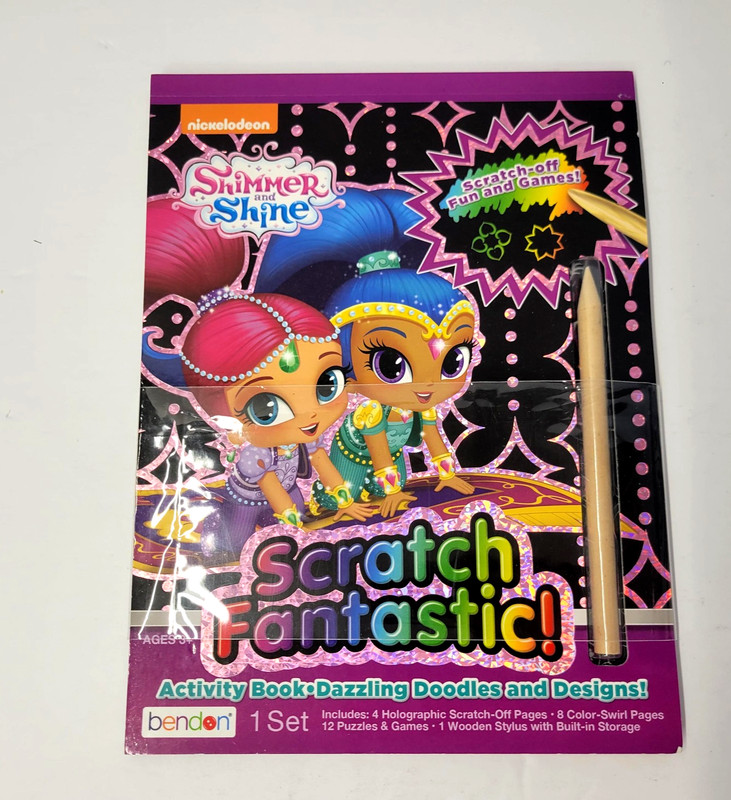 Shimmer And Shine Scratch Fantastic Activity Book Nickelodeon Ages 3+ Bendon