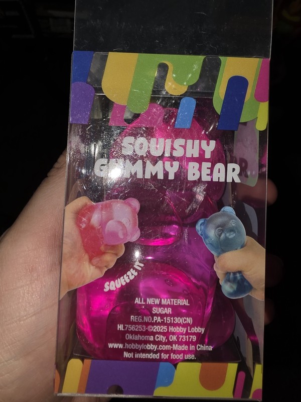 6pc Purple, Pink Squishy Gummy Bear Lot Sensory Fidget Toy ASMR Hobby Lobby Cute gallery