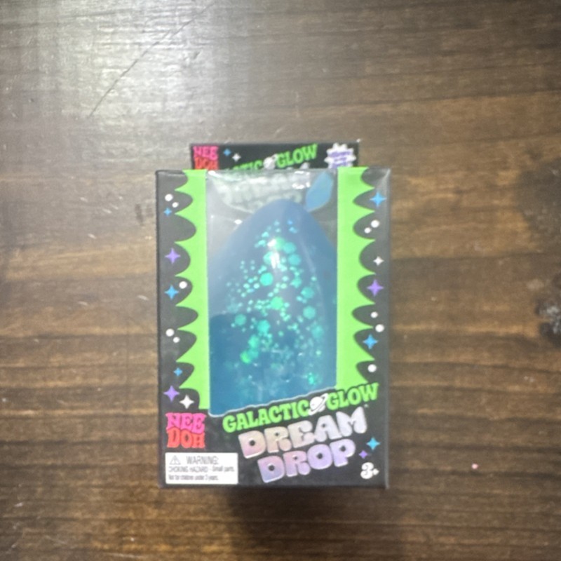 Nee Doh Galactic Glow Dream Drop Squeeze Toy Blue Glow In The Dark 2024