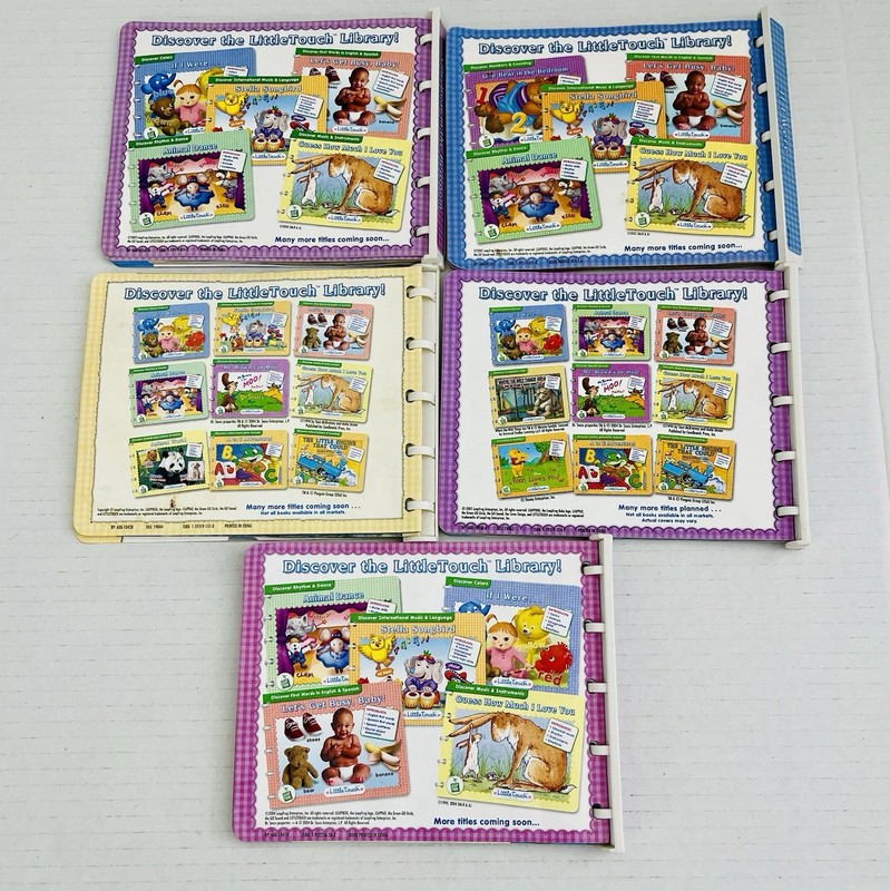 Lot of 5 LeapFrog Little Touch Infant Toddler Cartridges & Books gallery