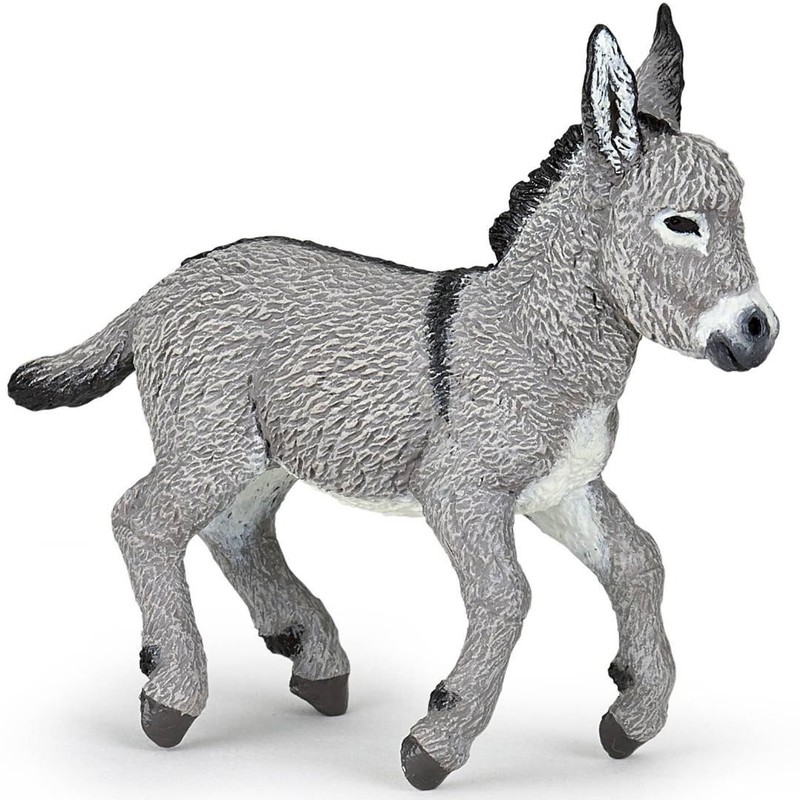 Provence Donkey Foal Figurine – Hand Painted Farm Animal Toy Figure – Papo 51177