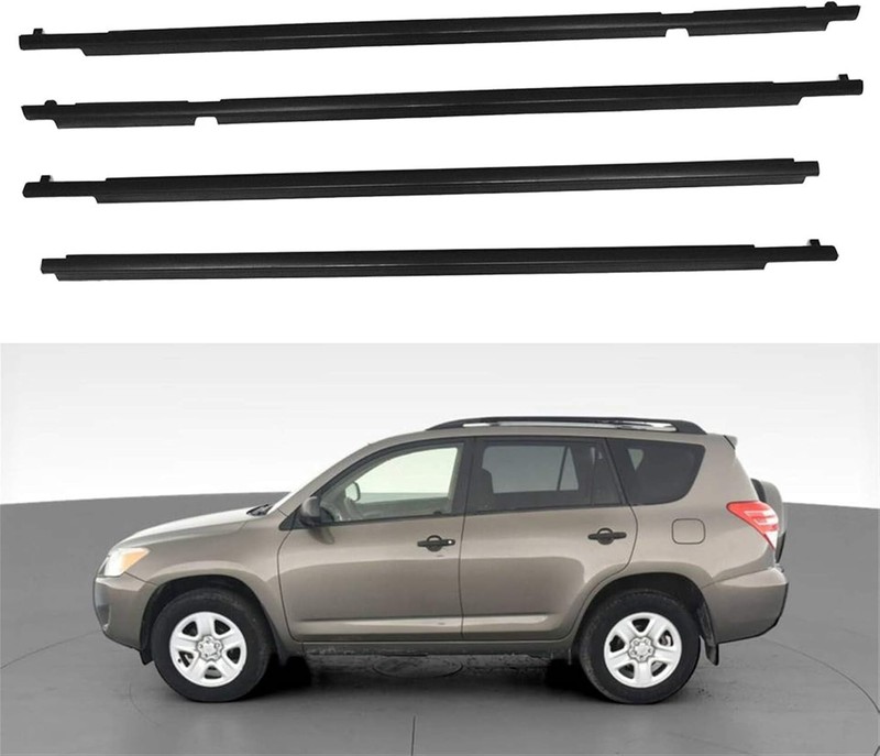 4-piecs Weatherstrip Window Molding Trim Sill Seal Belt Replacement for RAV4