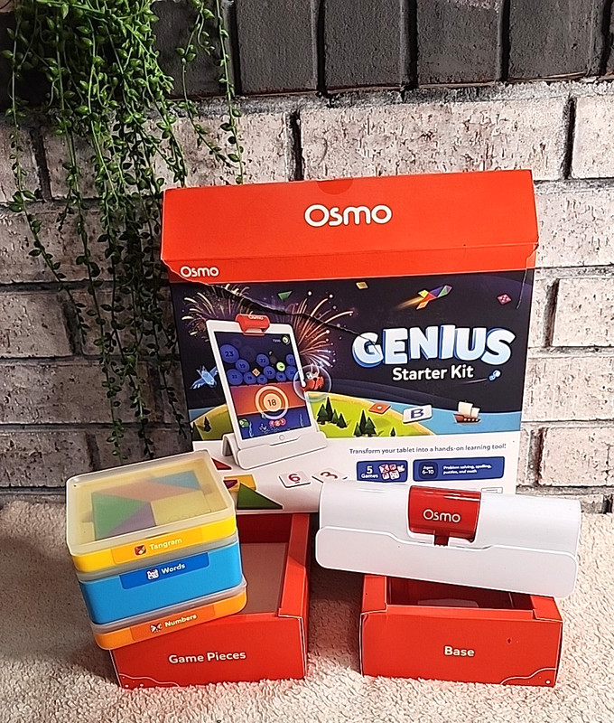 Osmo -Genius Starter Kit for iPad – 5 Learning Games Ages 6-10 NEW OPEN BOX