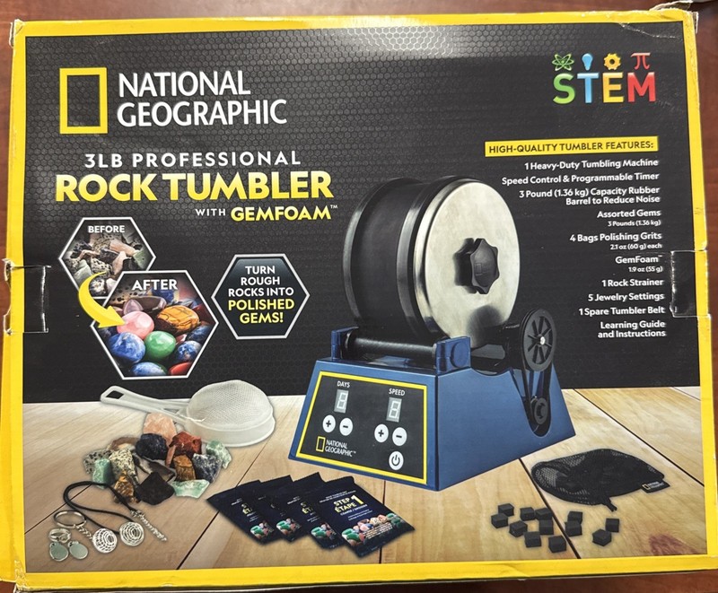 NATIONAL GEOGRAPHIC Professional Rock Tumbler Kit New