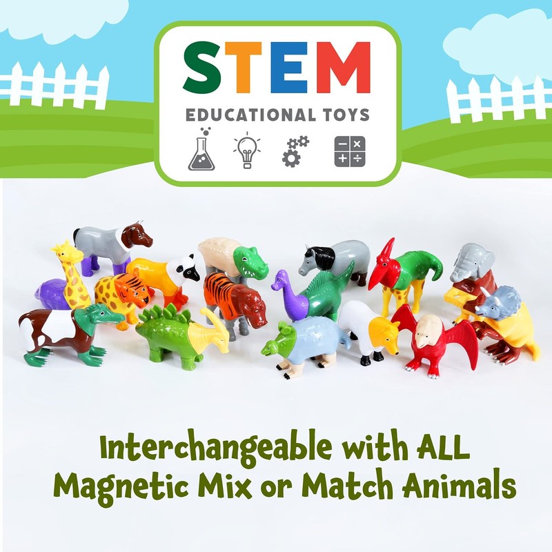 POPULAR PLAYTHINGS Magnetic Animals for Toddlers 1-3, Mix or Match Animal Toy... gallery