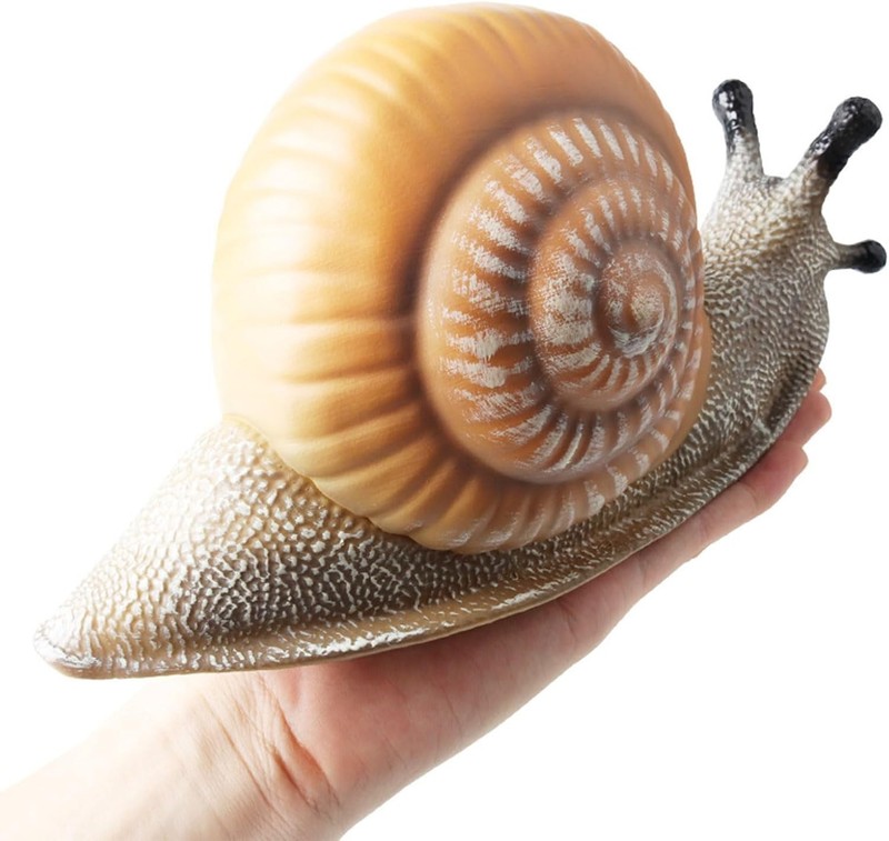 Soft Rubber Snail Figurine Toy Large Reptile Model Snail Stuffed Animal Figures