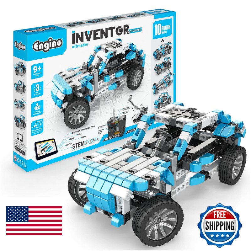 Engino Inventor Motorized Series – Offroader – 10-In-1 Multimodel Toy Vehicle