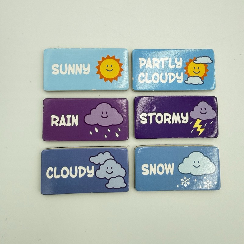 6 Melissa & Doug Magnetic Daily Calendar Weather Replacement Pieces