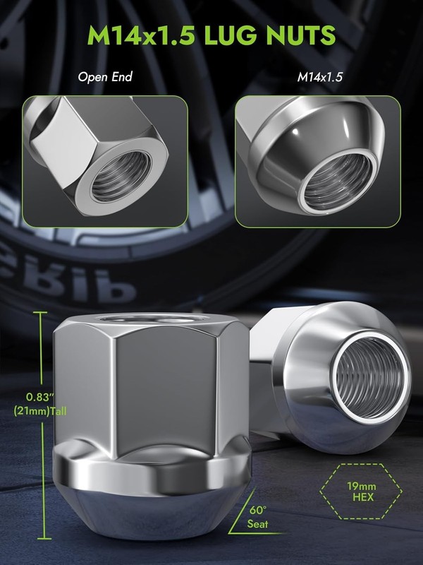 M14x1.5 24PCS Open End Lug Nuts - Replacement Chevy Silverado 1500 Tahoe Suburba gallery