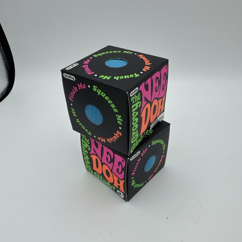BLUE NeeDoh Groovy Glob Classic Nee Doh Squishy Stress Ball Globe 100% AUTHENTIC gallery