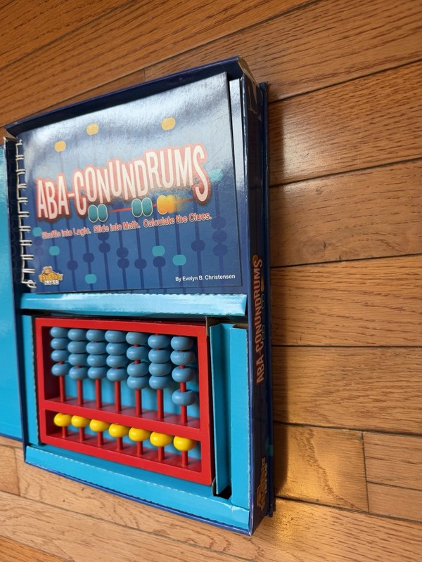 Fat Brain Toy Co ABA-Conundrums Math Logic Puzzle Set Ages 9+ Wooden Abacus gallery
