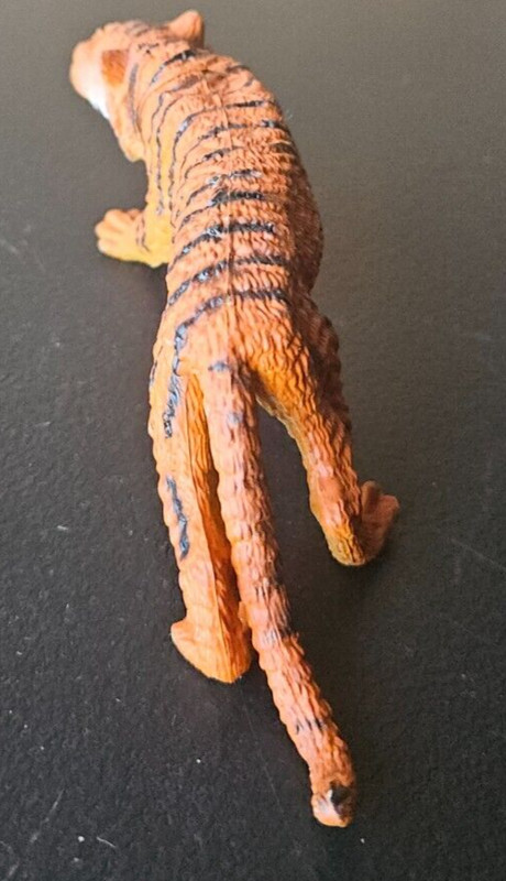 STRIPED TIGER DETAILED ANIMAL FIGURE. LARGE SIZE HOLLOW RUBBER. MADE IN CHINA gallery