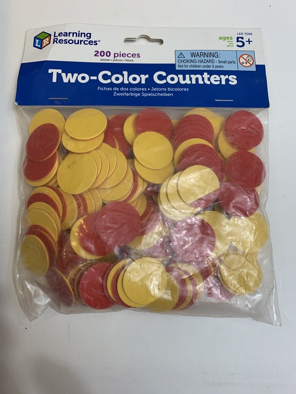 TWO COLOR COUNTERS RED AND YELLOW.  200 count