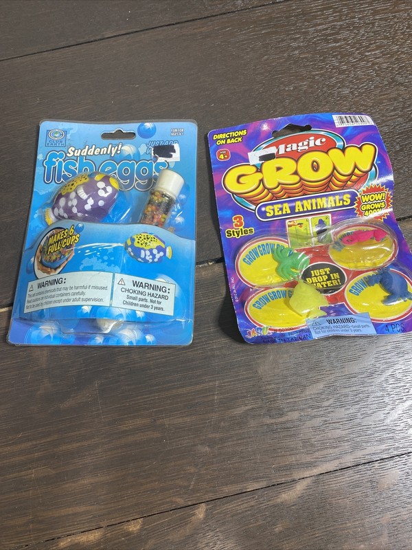 Lot Of 2-Magic Grow Sea Animals & Suddenly Fish Eggs Just Add Water Both NIP