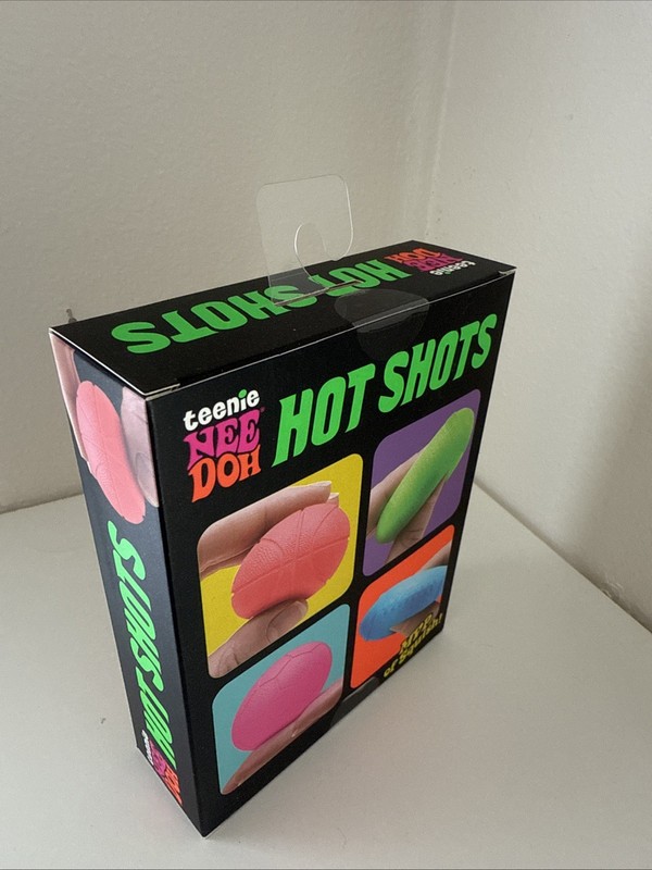 NeeDoh Teenie Hot Shots 4-Pack Baseball Soccer Football Basketball New gallery