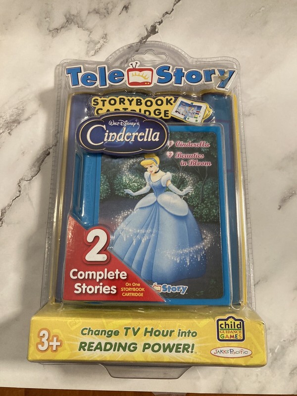 TeleStory Cinderella Storybook Cartridge Walt Disney 2 Complete Stories – NEW