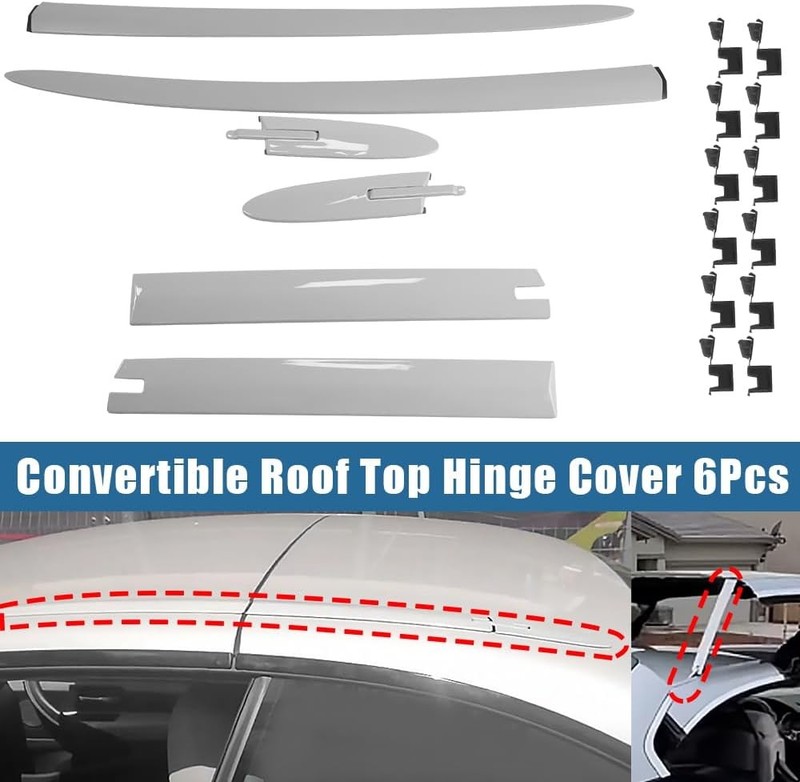 6Pcs Left and Right Side Convertible Roof Top Hinge Covers Compatible with BMW gallery