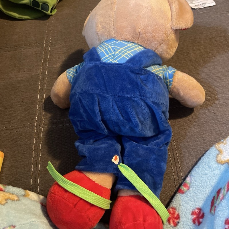 Bear Plush Stuffed Toy with Zipper, Button, Straps, Multicolor Dress-Up Features gallery