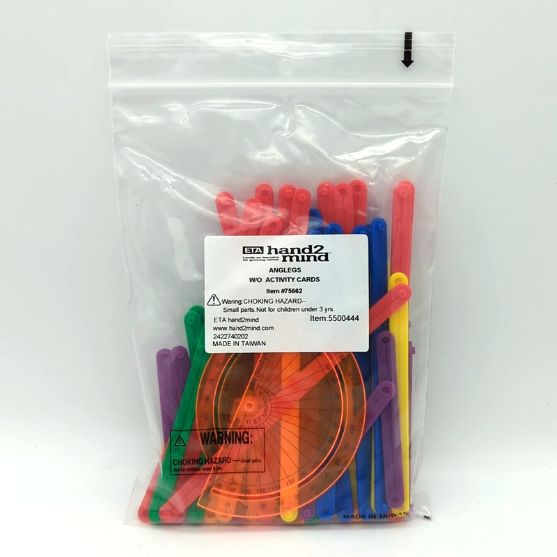 ETA hand2mind ANGLEGS Starter Kit with Protractor w/o activity cards