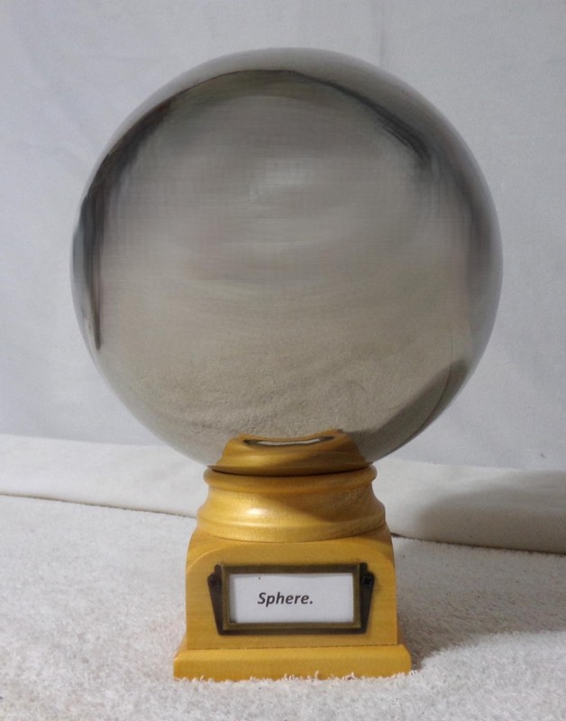 Chrome Steel Geometric Solid Sphere With Stand