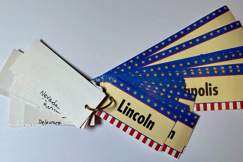 Keychain Flashcards USA 50 Capitals & States Homeschool Education Geography gallery