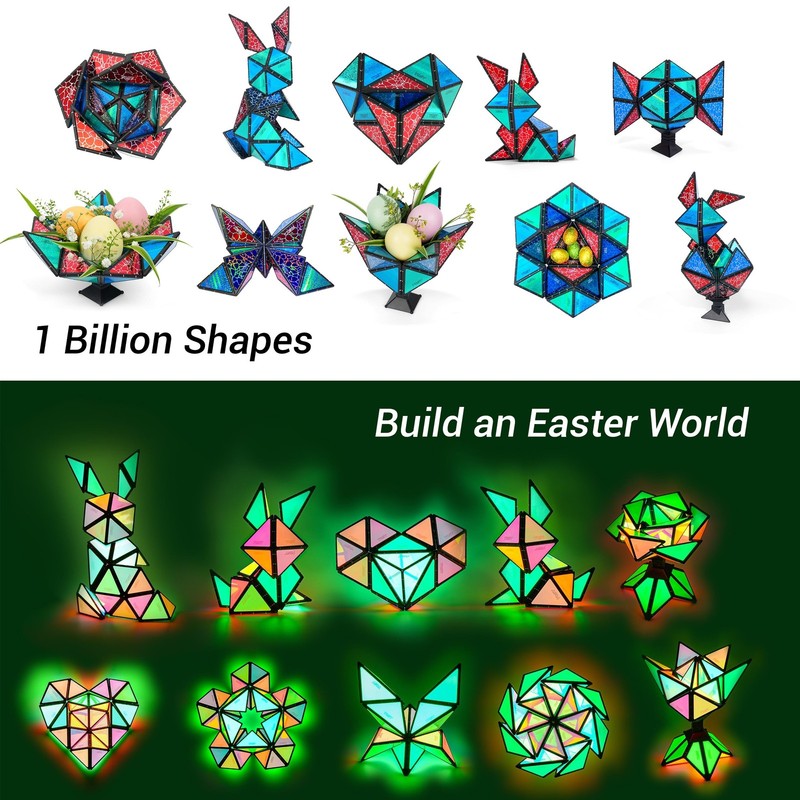 TOSY Magnet Pyramid Glow - 1 Cube Transforms into 1 Billion Shapes (Bunny, Eg... gallery